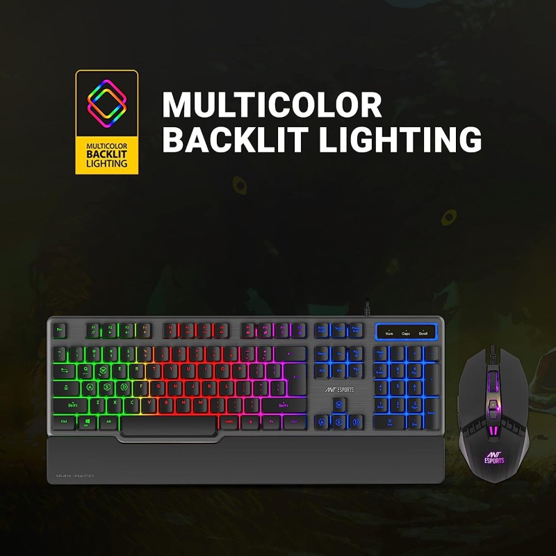 KM540 Ant Esports Gaming Backlit Keyboard and Mouse Combo